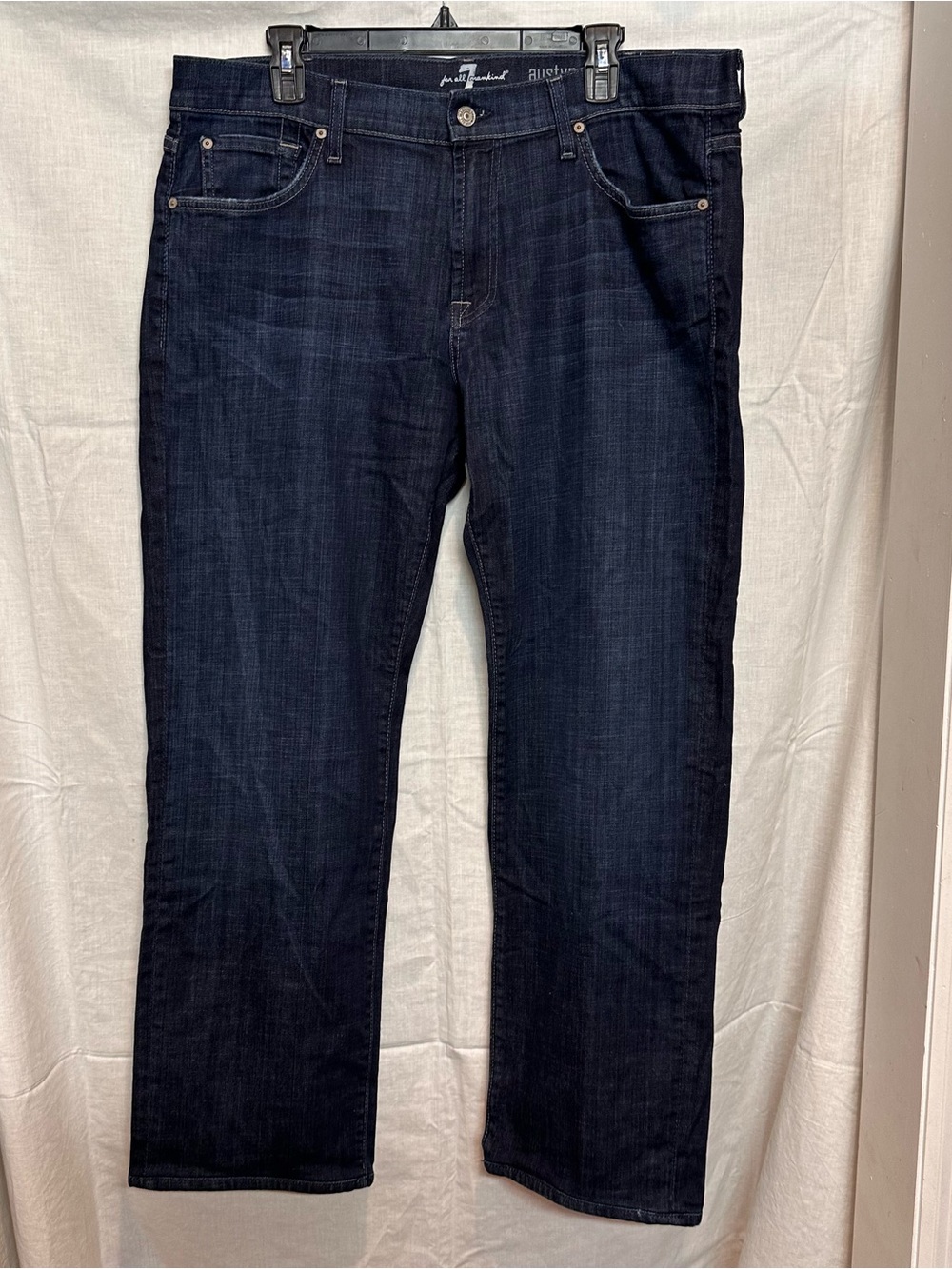 7 For All Mankind Austyn Relaxed Straight Leg Jeans Dark Wash
Y2K Men's Size 38